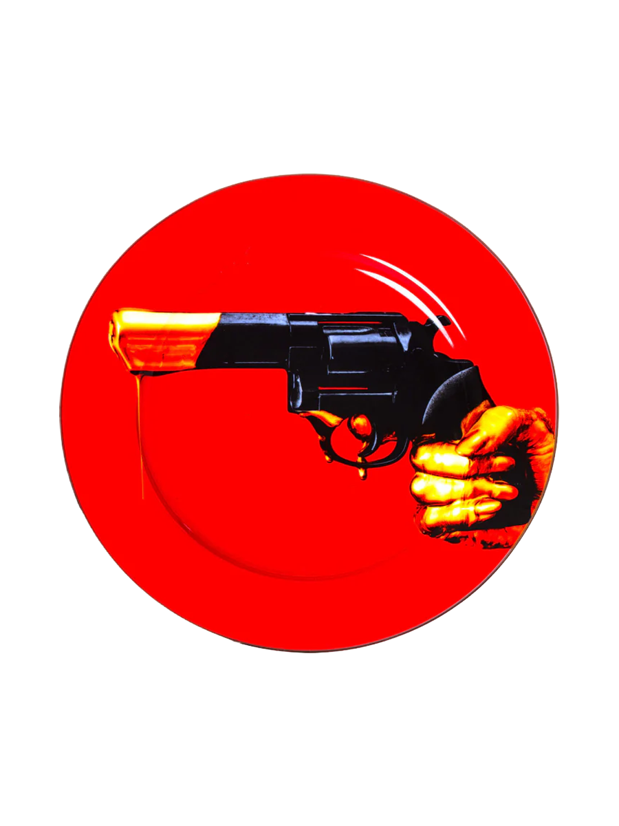 
Design Porzellan Speiseteller „Toiletpaper Revolver“