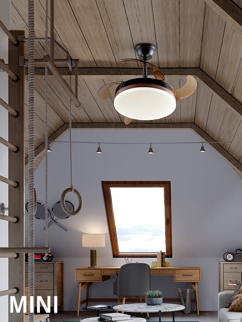 
Ventilateur de plafond haut de gamme et plafonnier LED « Vento » avec télécommande