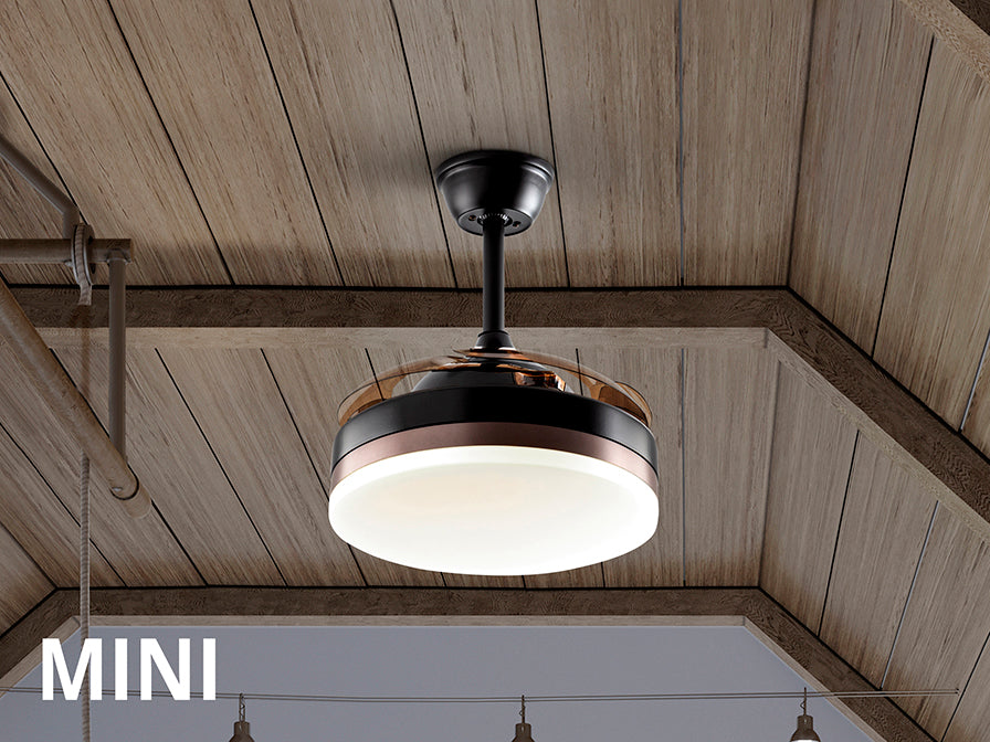 
Ventilateur de plafond haut de gamme et plafonnier LED « Vento » avec télécommande
