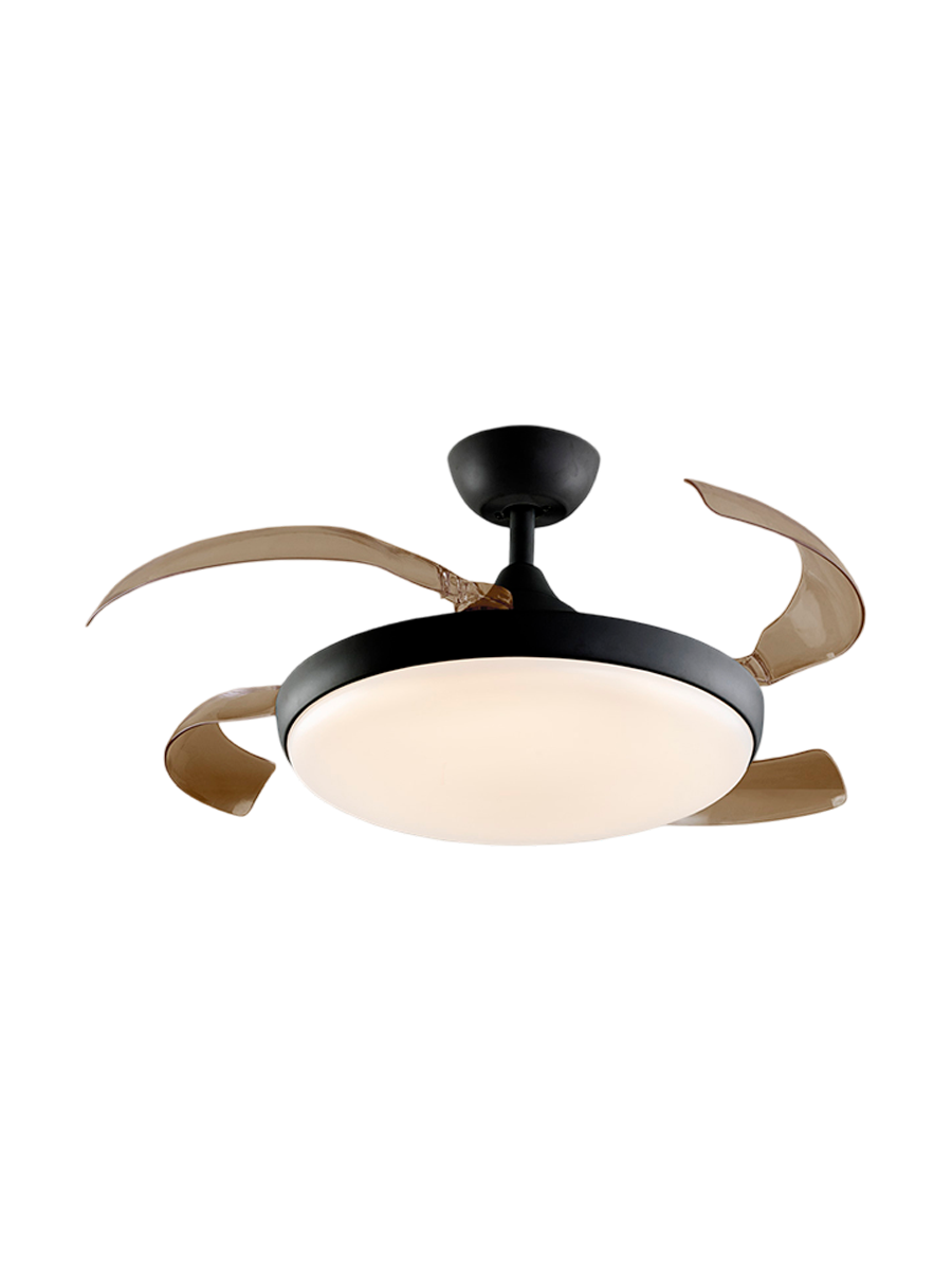 
Ventilateur de plafond haut de gamme et plafonnier LED « Venturi » avec télécommande - blanc