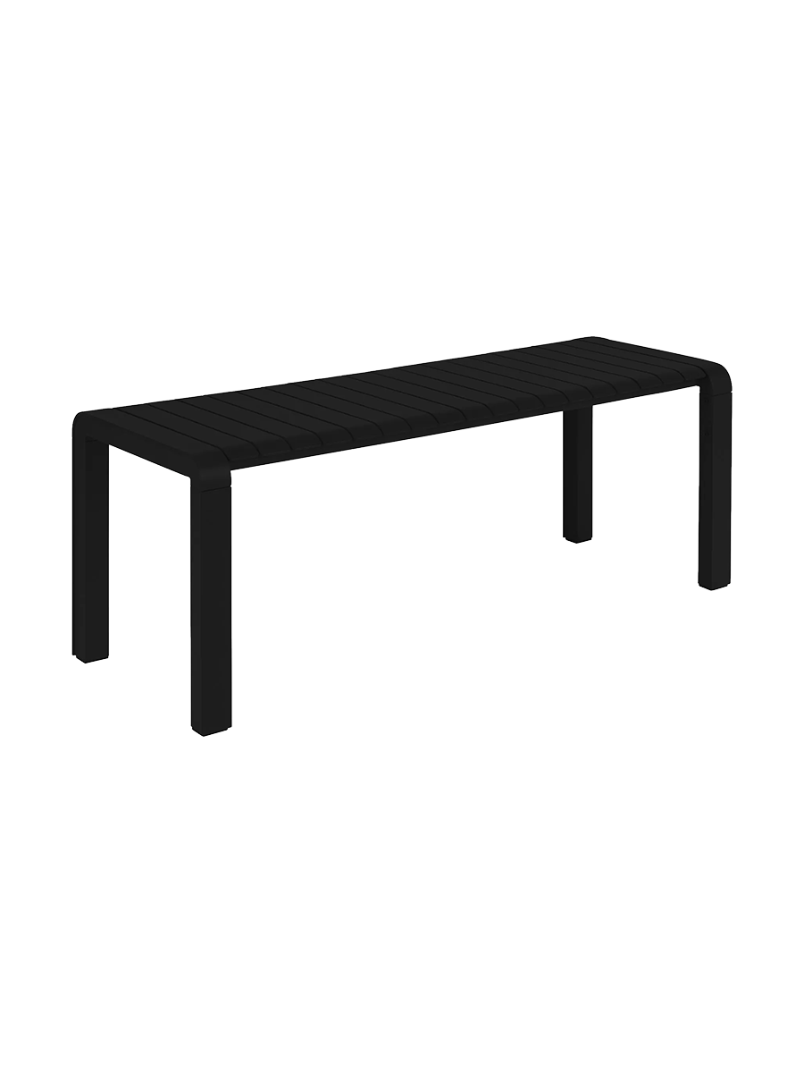 
Banc de jardin design « Vondel », différentes tailles - Noir / 130 x 45 cm