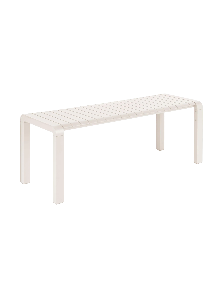 
Banc de jardin design « Vondel », différentes tailles - Blanc / 130 x 45 cm