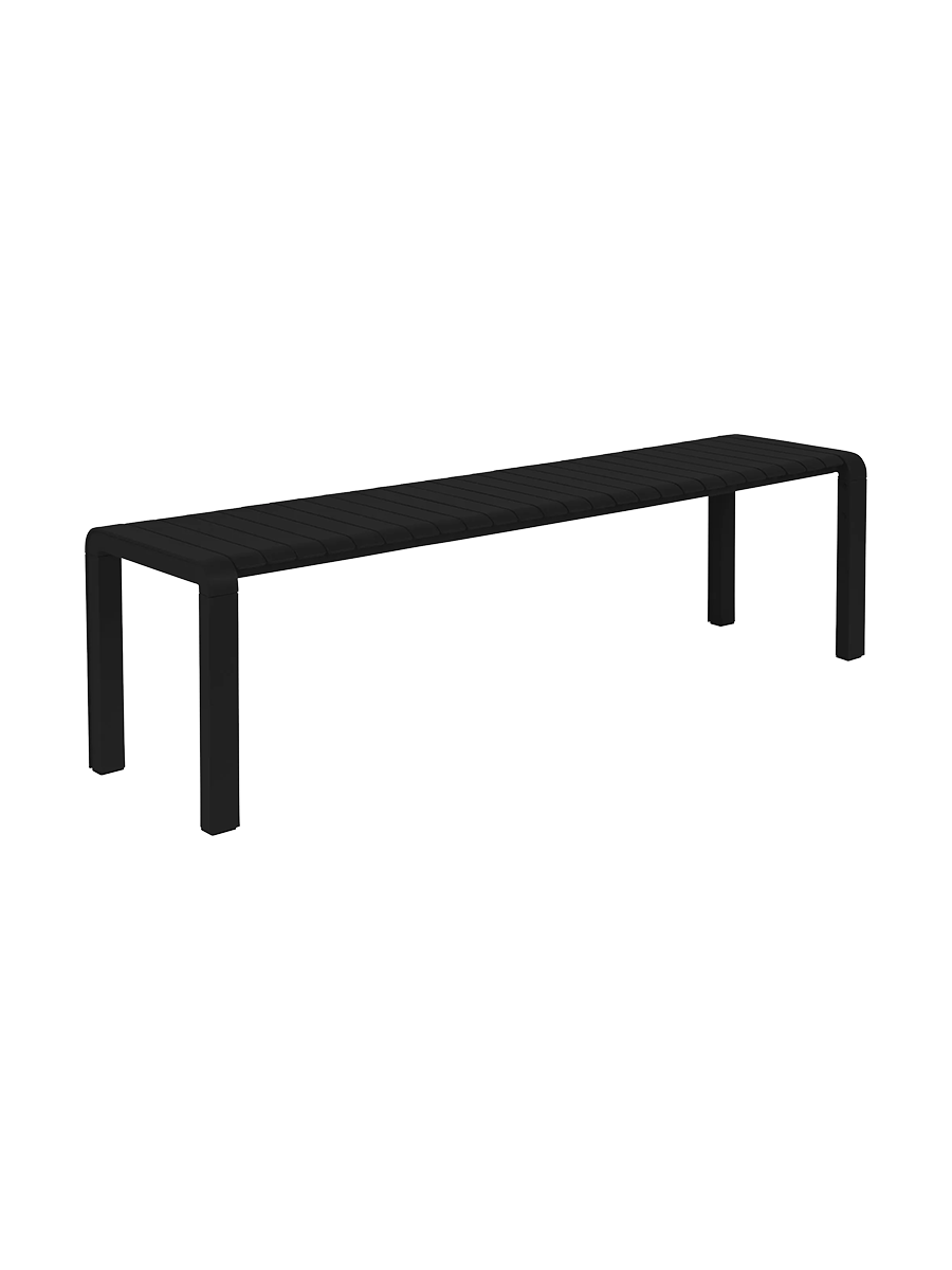 
Banc de jardin design « Vondel », différentes tailles - Noir / 175 x 45 cm
