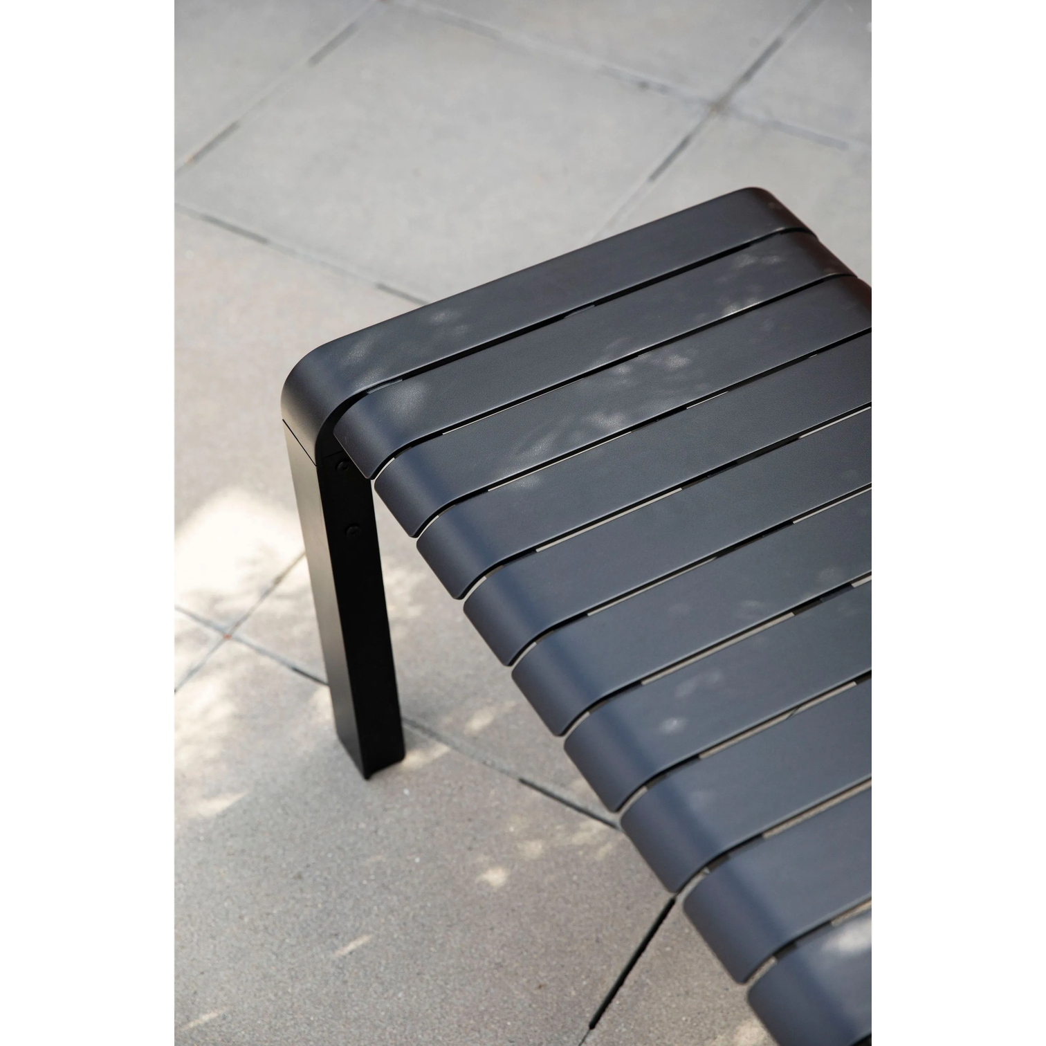 
Banc de jardin design « Vondel », différentes tailles - Noir / 175 x 45 cm