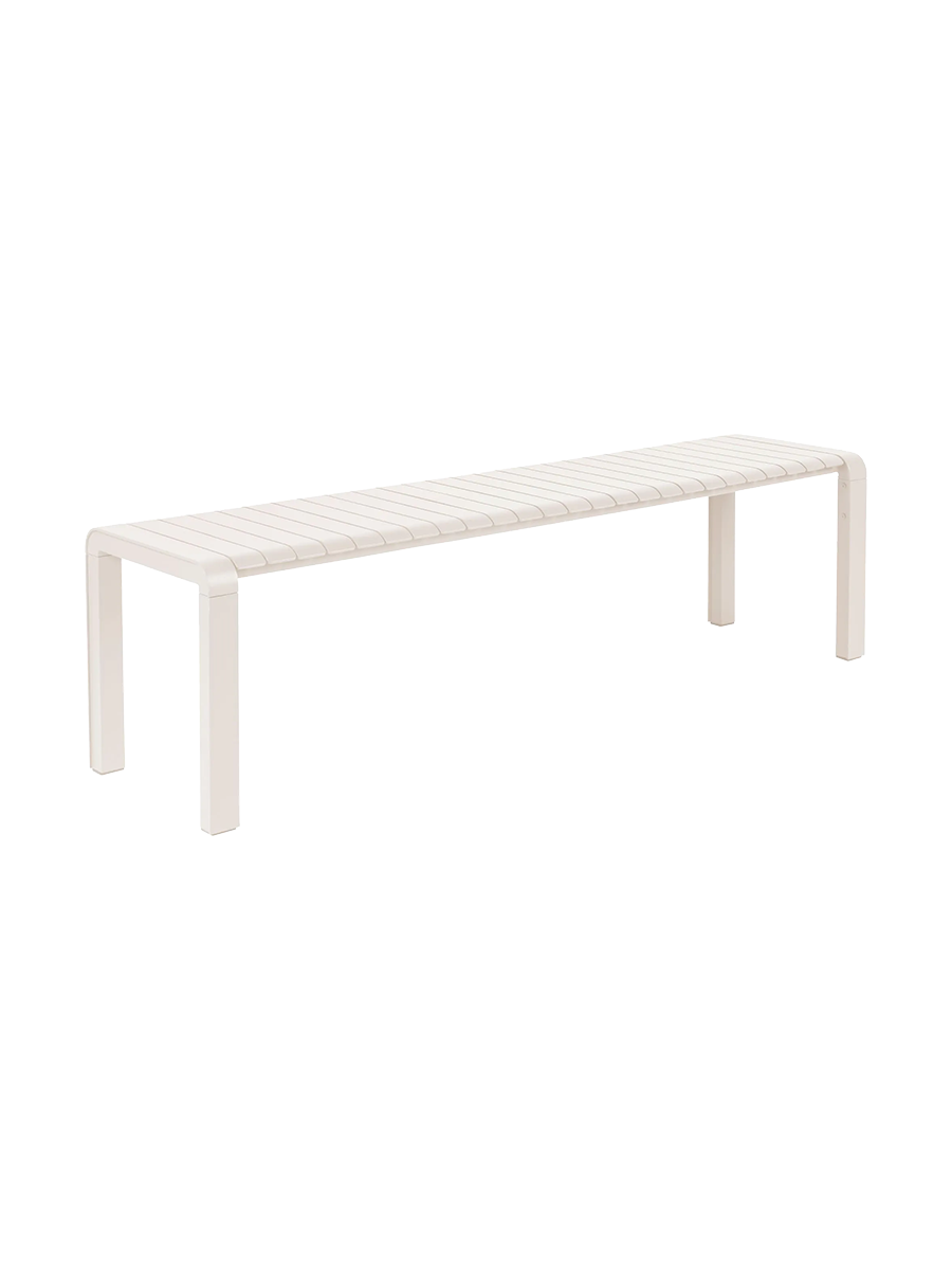 
Banc de jardin design « Vondel », différentes tailles - Blanc / 175 x 45 cm