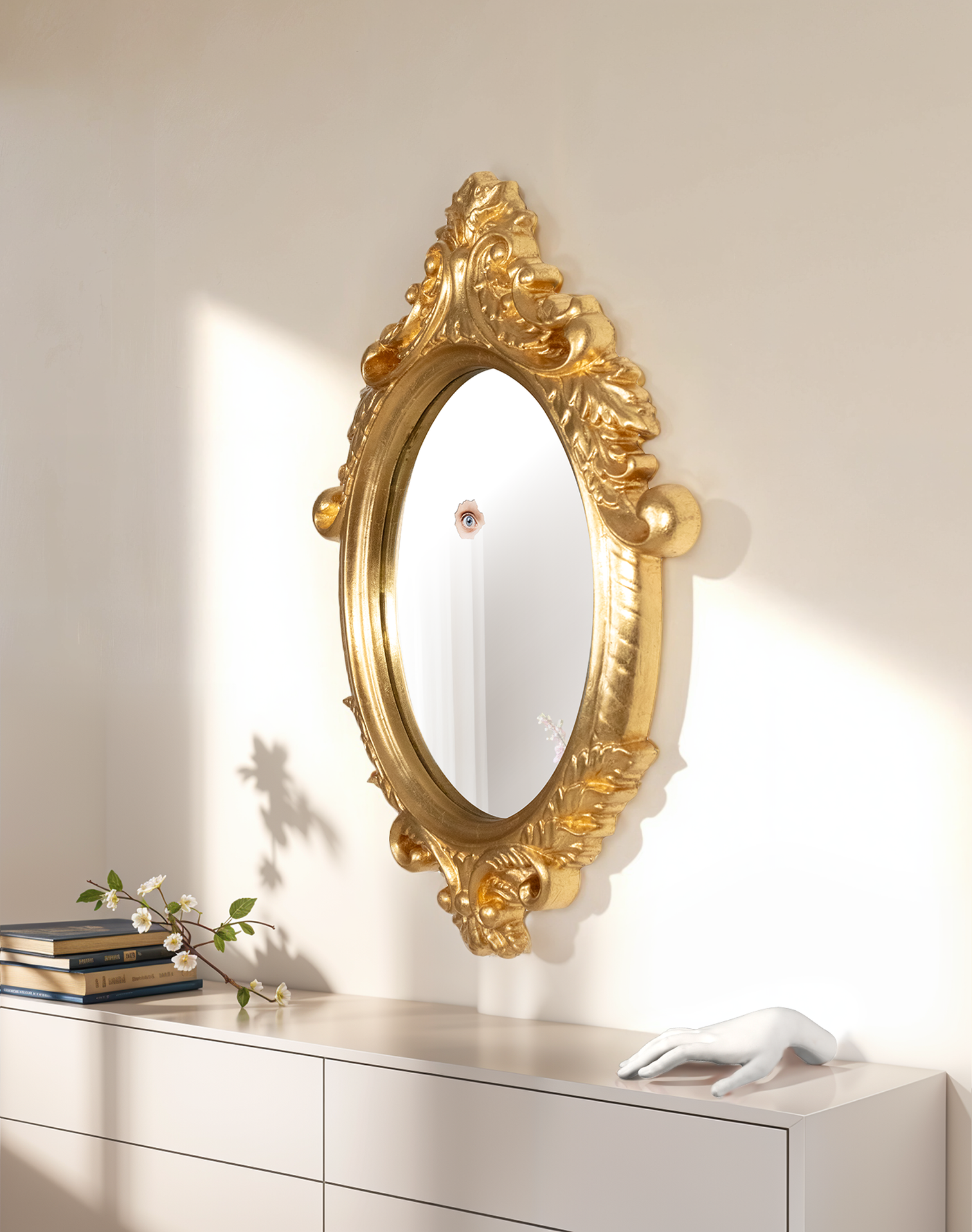 
Reflective Designer Wall Mirror "Ciclope"