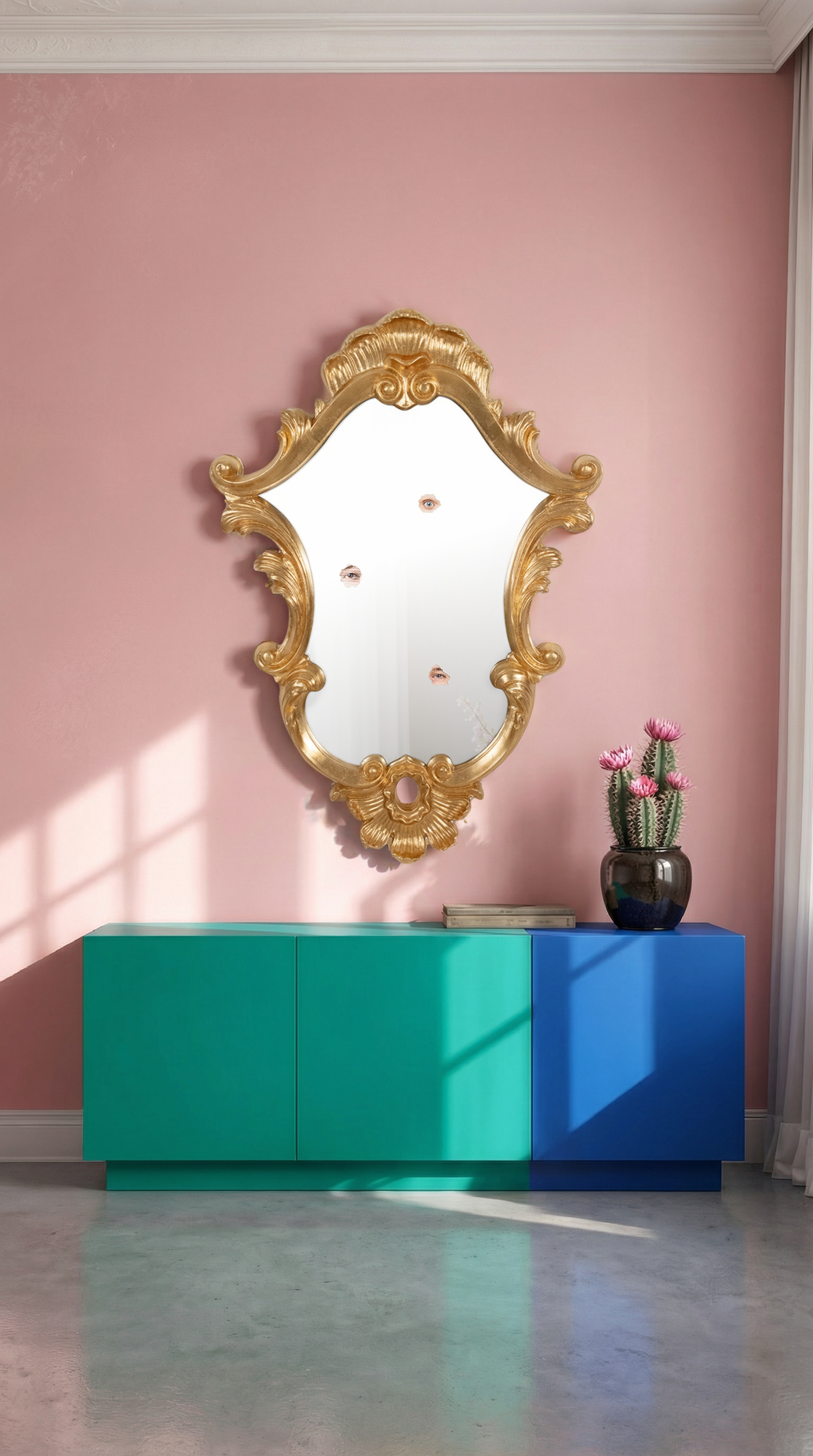 
"Trilogy" Reflective Design Wall Mirror