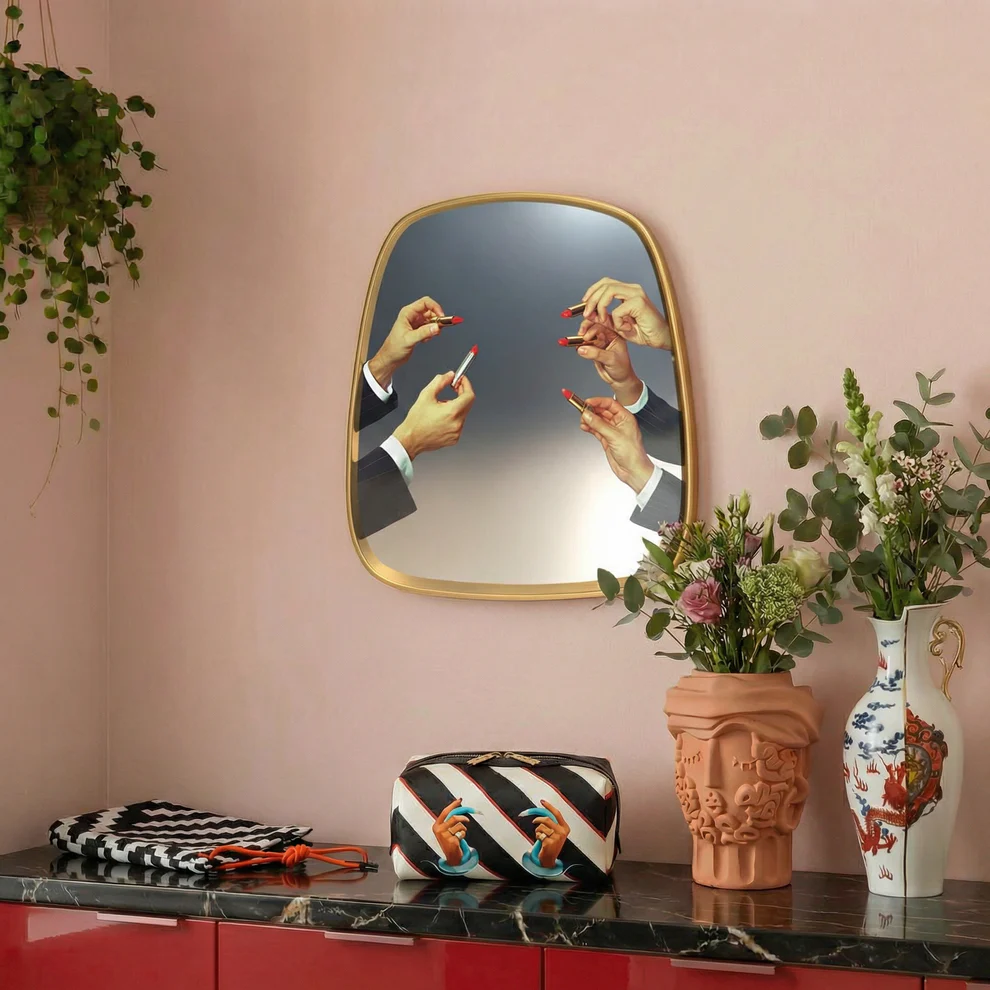 
Miroir mural design « Toiletpaper Lipsticks » - 54 x 59 cm