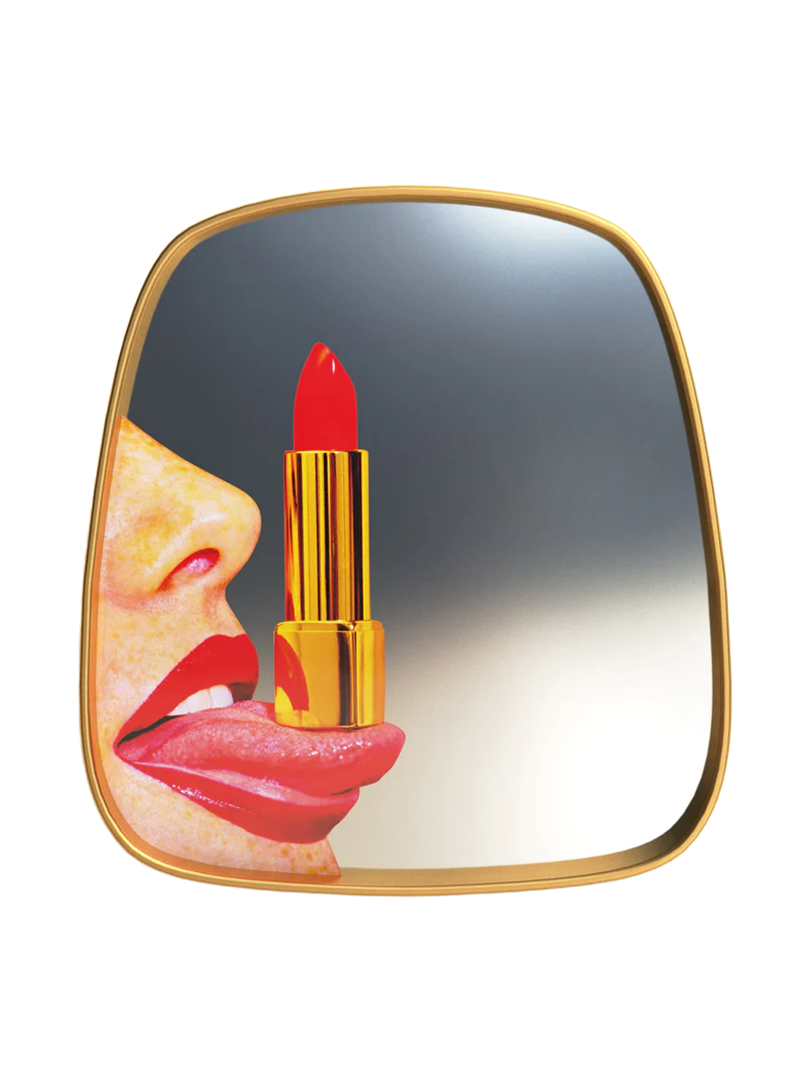 
"Toiletpaper Tongue" designer wall mirror - 54 x 59 cm