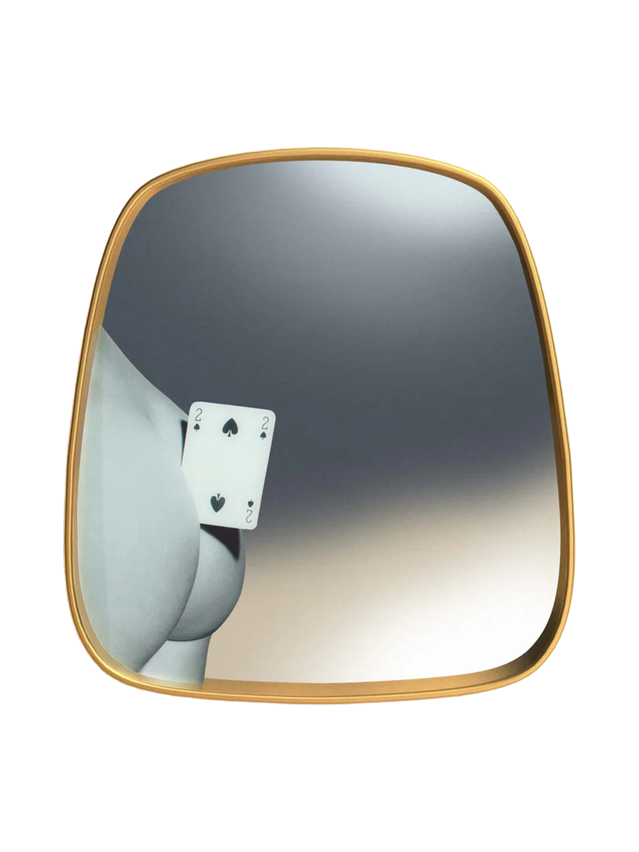 
Design Wall Mirror "Toiletpaper Two of Spades"