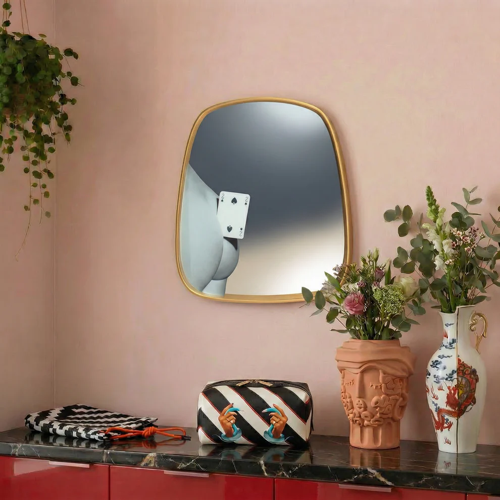 
Design Wall Mirror "Toiletpaper Two of Spades"