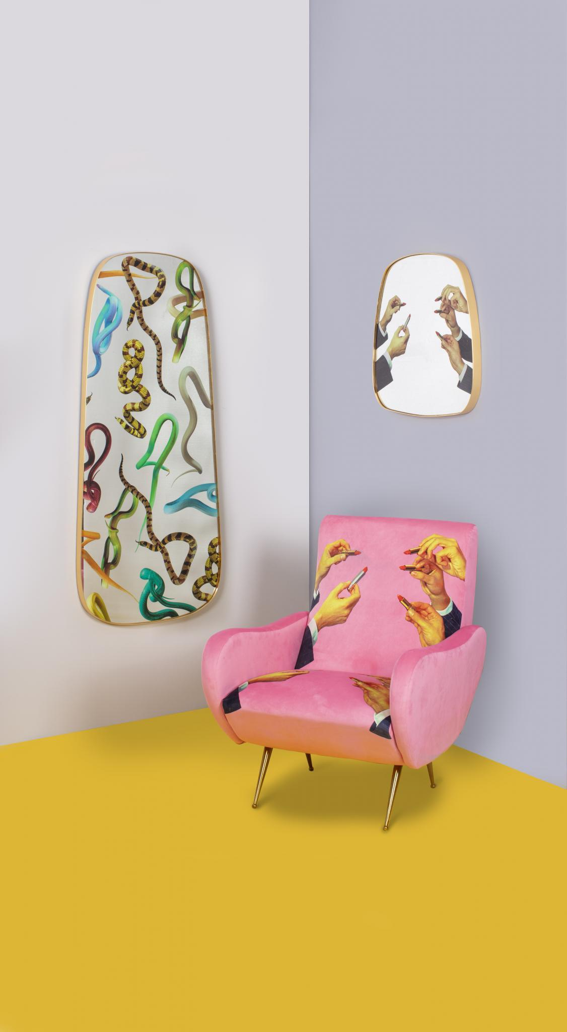 
Miroir mural design « Toiletpaper Snakes »
