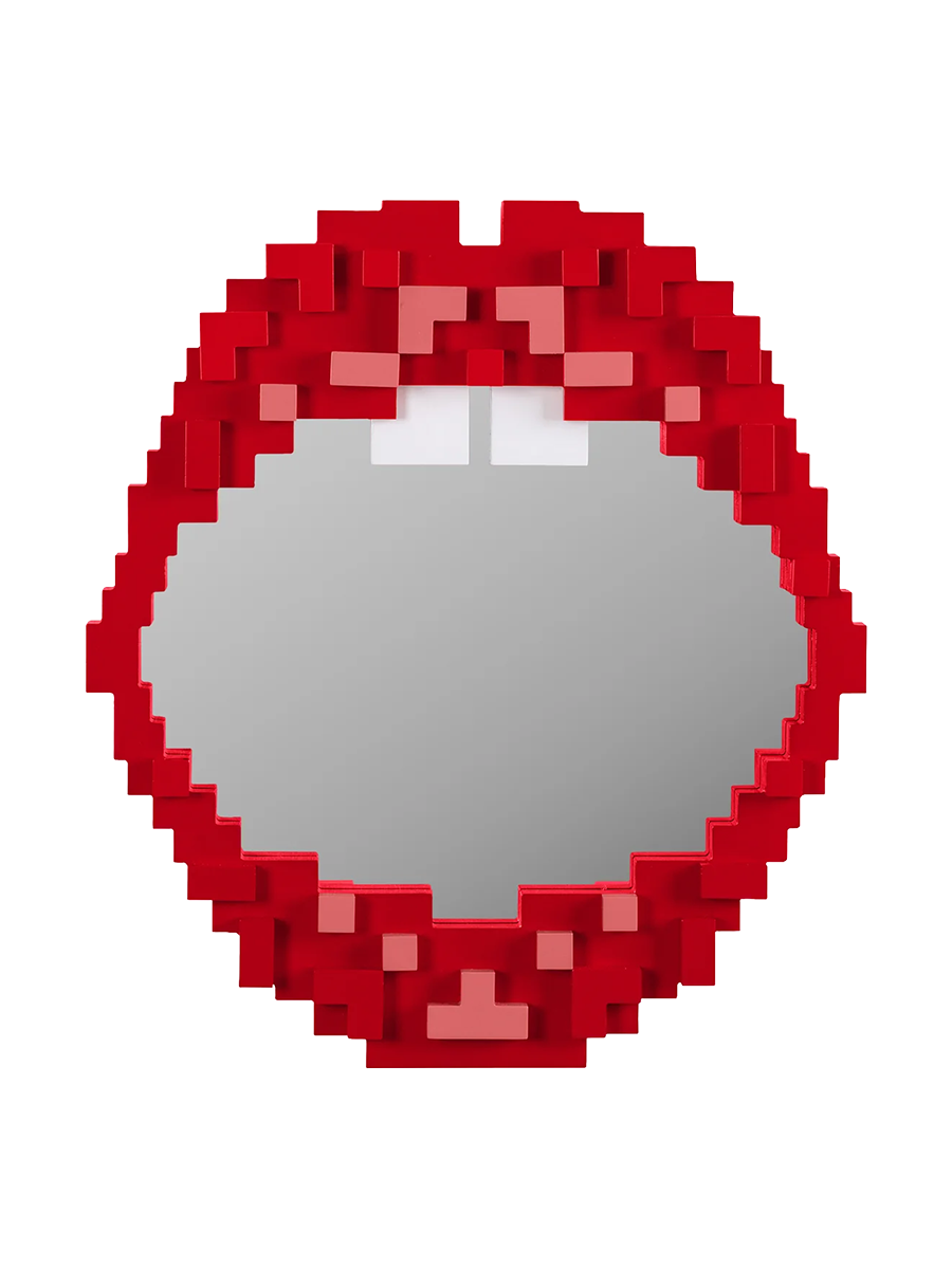 
"Pixel Mouth" Designer Wall Mirror