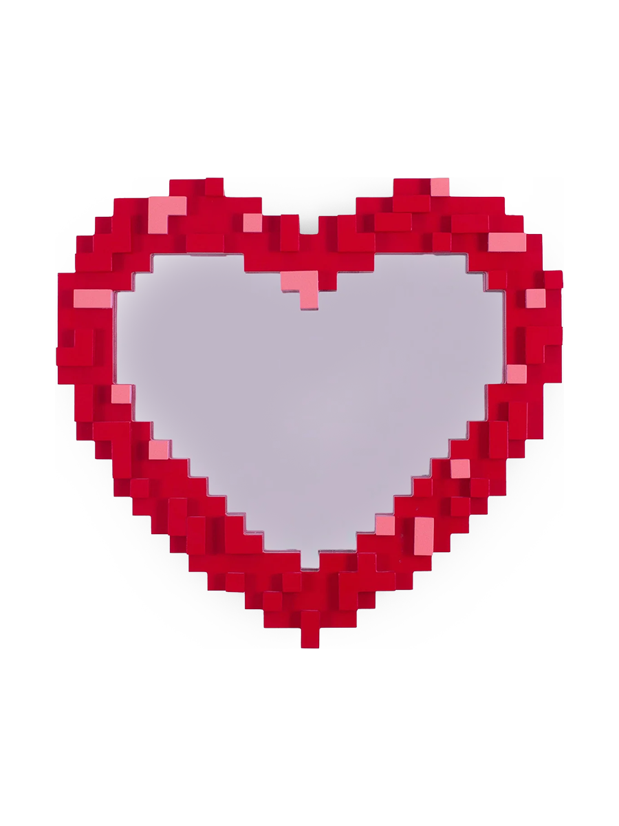 
"Pixel Heart" Wall Mirror
