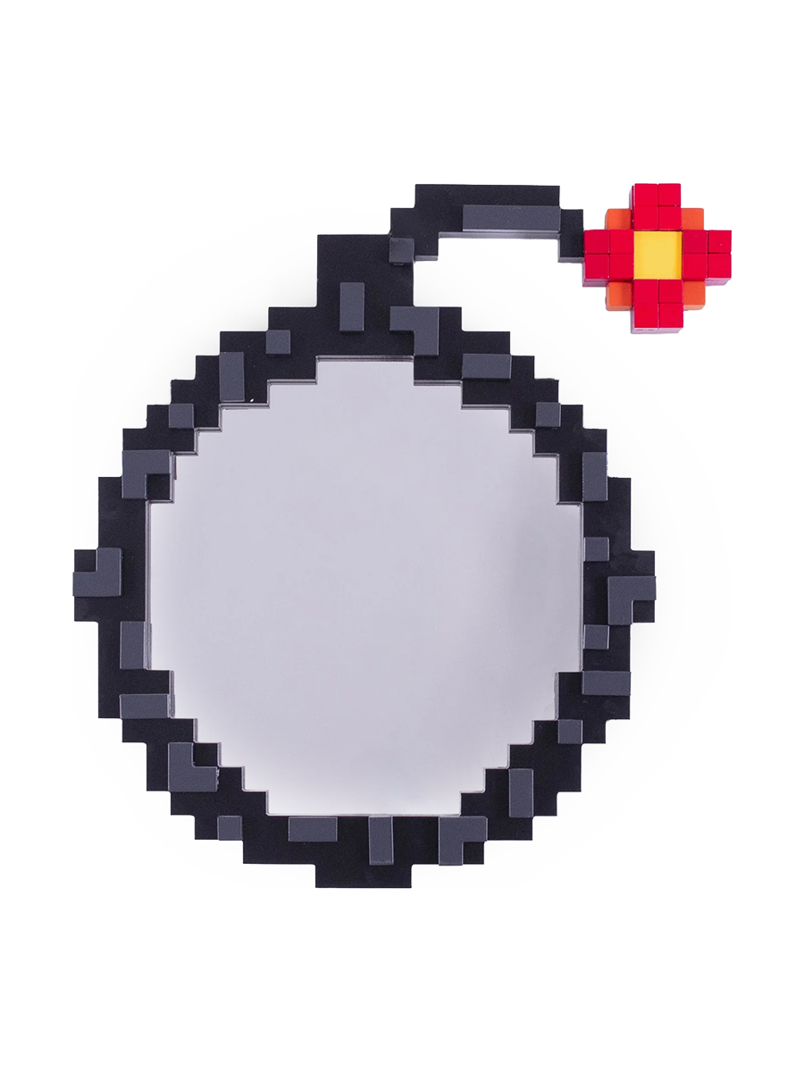 
"Pixel Bomb" Design Wall Mirror