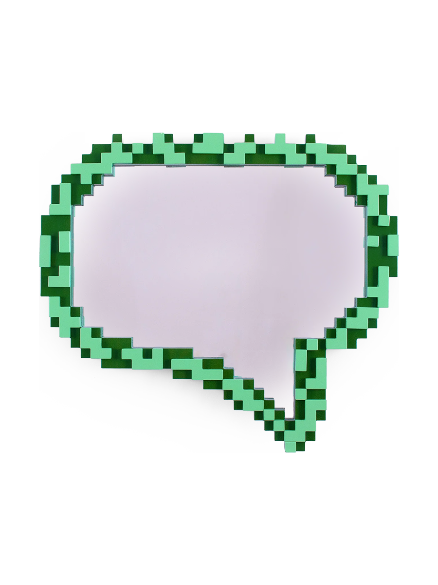 
"Pixel Message" Design Wall Mirror