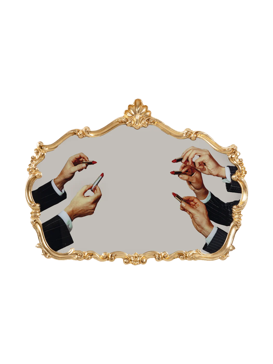 
"Toiletpaper Barroque Lipstick" Design Wall Mirror