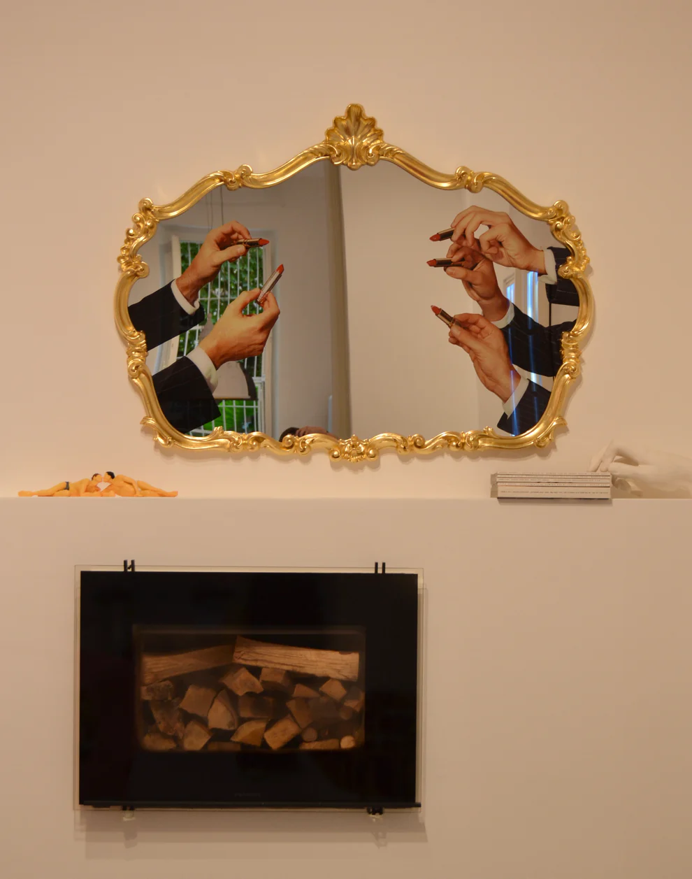 
"Toiletpaper Barroque Lipstick" Design Wall Mirror