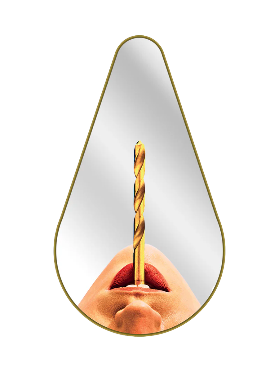 
Designer Wall Mirror "Toiletpaper Pear Drill"