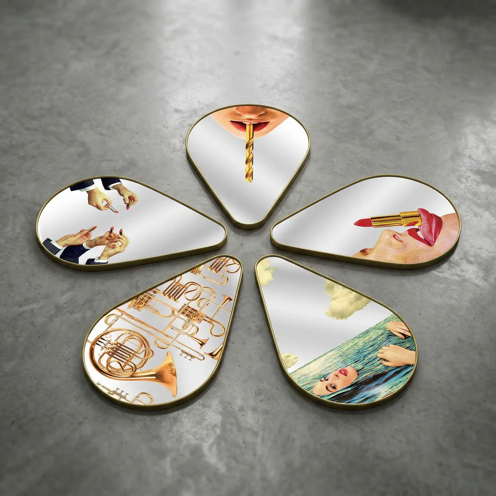
Designer Wall Mirror "Toiletpaper Pear Drill"