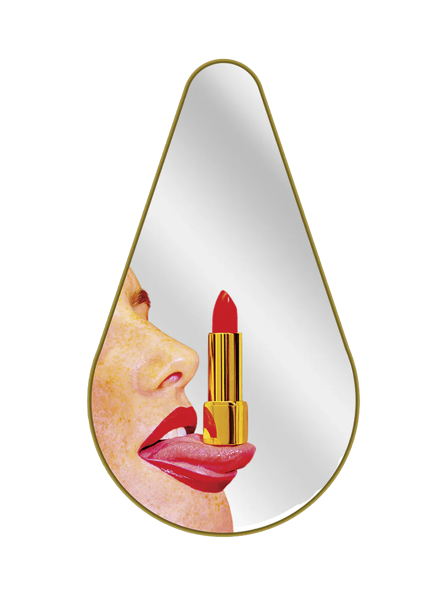 
"Toiletpaper Tongue" designer wall mirror - 45 x 80.5 cm