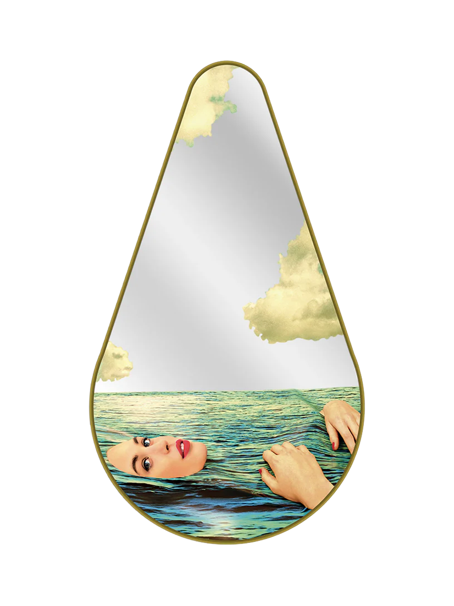 
Designer Wall Mirror "Toiletpaper Seagirl" - 45 x 80.5 cm