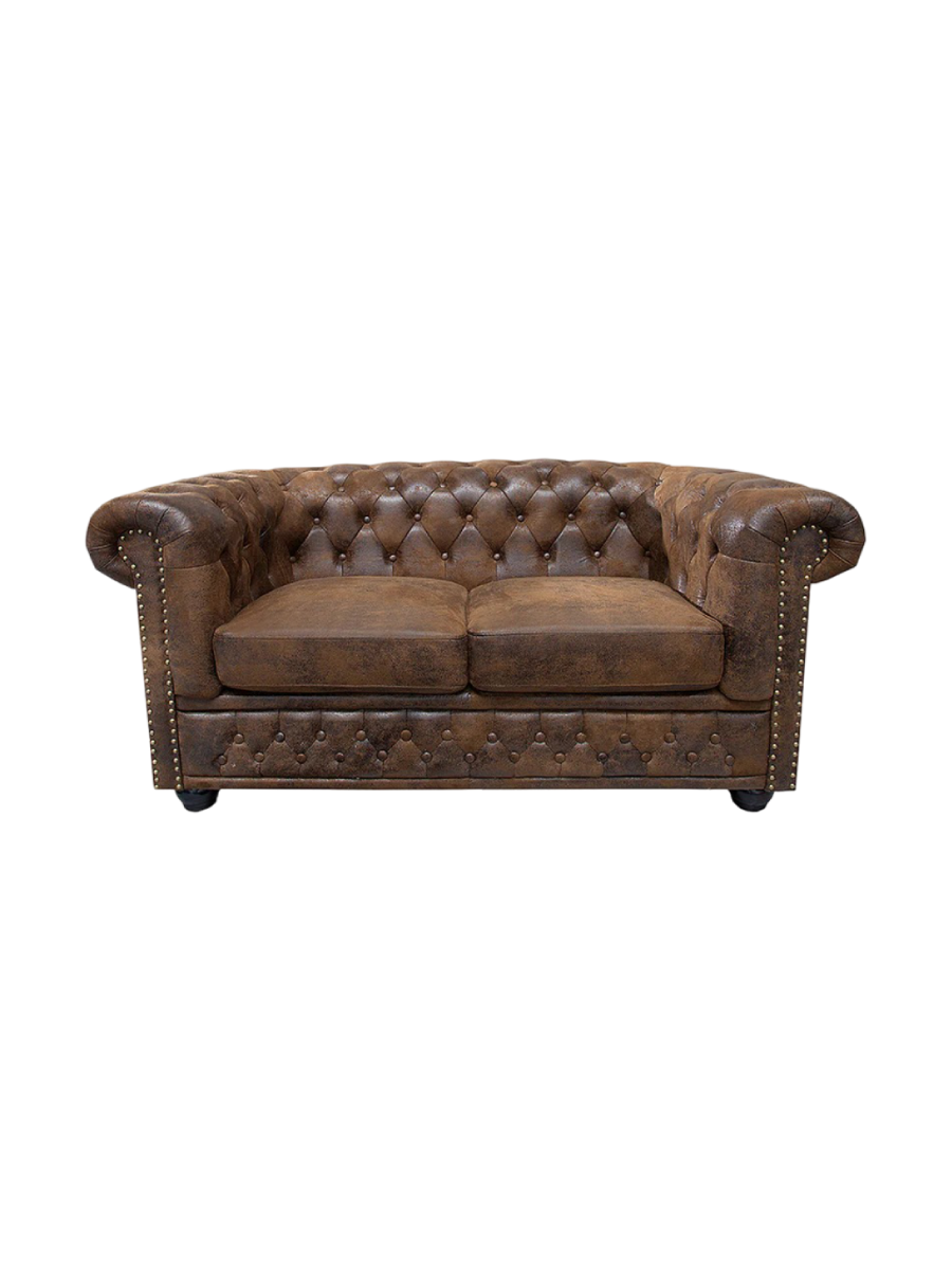 
2-Sitzer Sofa „New Chesterfield“ Vintage - Antikbraun