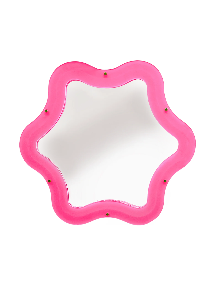 
Miroir mural design dimmable « Supercurve » avec éclairage LED - Ø 85,5 cm
