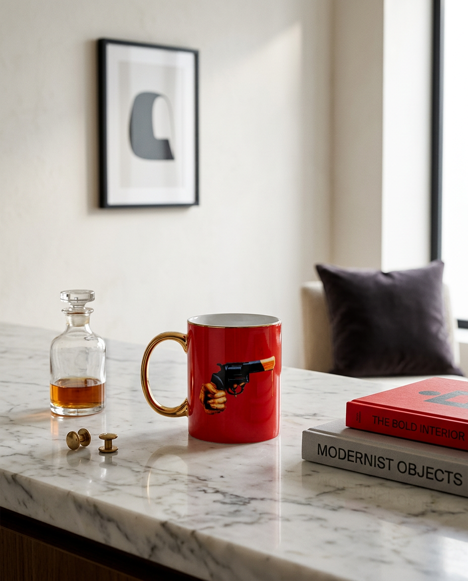 
Design Porzellan Becher „Toiletpaper Revolver“