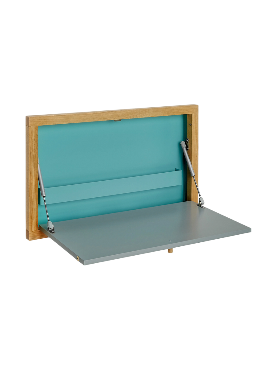 
Wall-mounted Desk "Brenda" - Natural / Blue