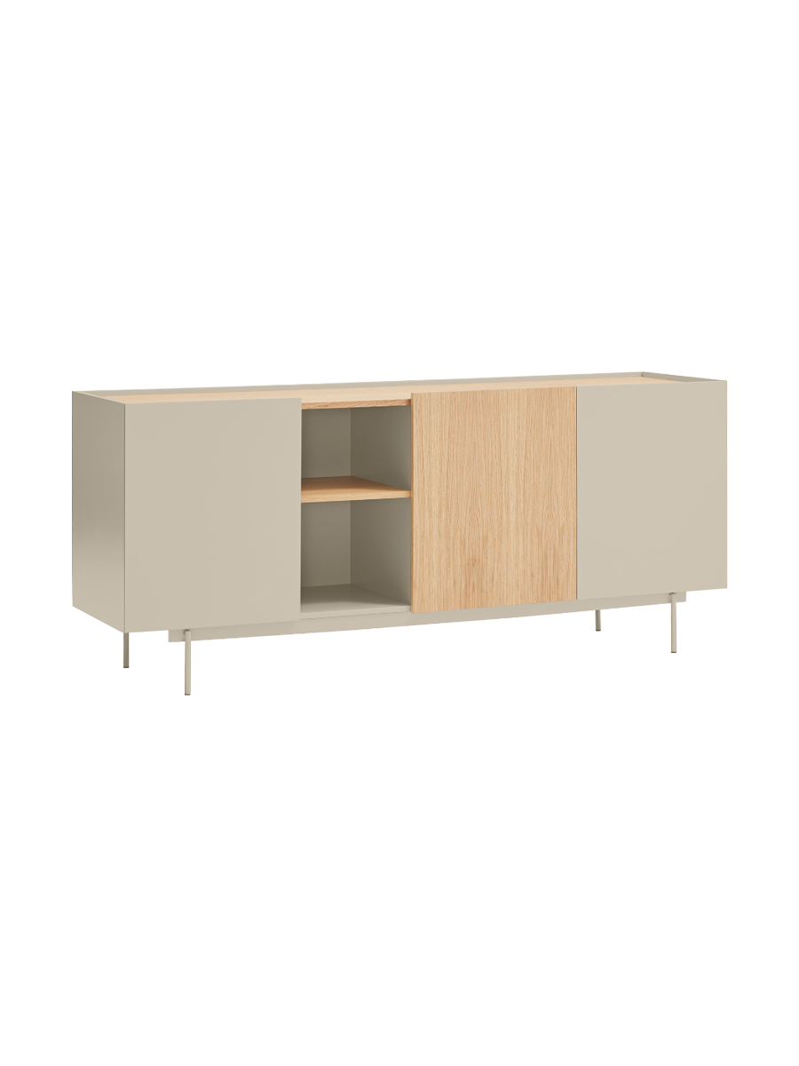 
Grand buffet design « Otto » - Sable / Chêne