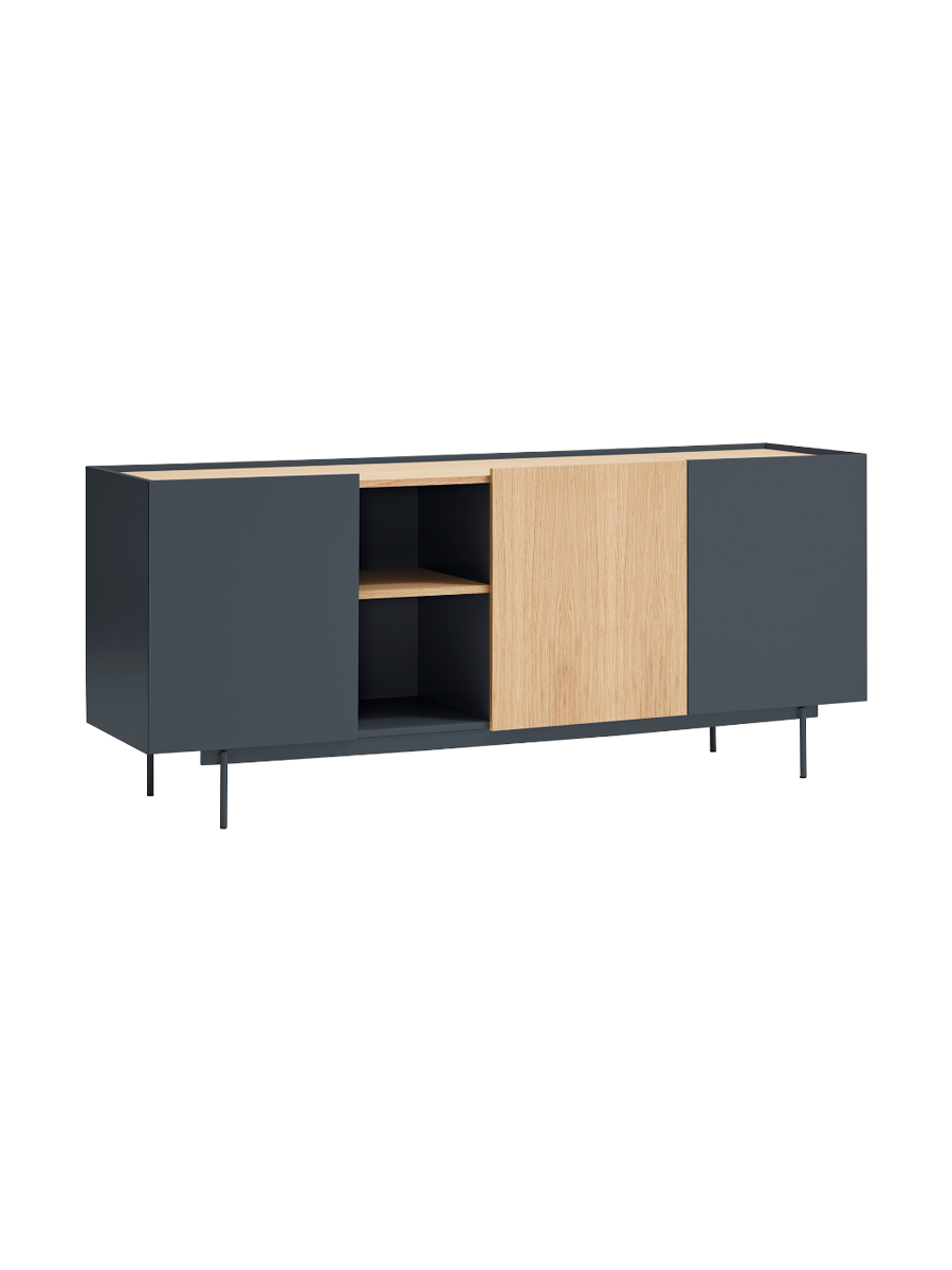 
Grand buffet design « Otto » - Anthracite / Chêne