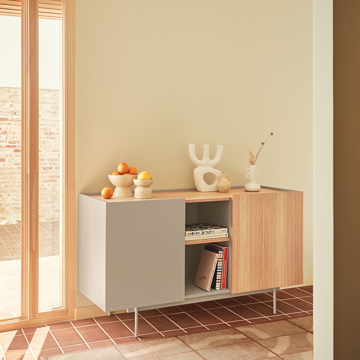 
Sideboard design « Otto » - Sable / Chêne
