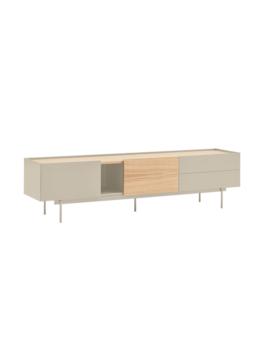 
Meuble bas design « Otto » - Sable / Chêne