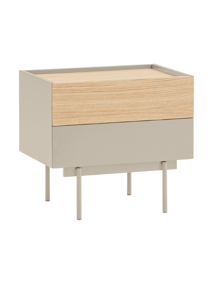 
Table d'appoint et de chevet design « Otto » - Sable / Chêne