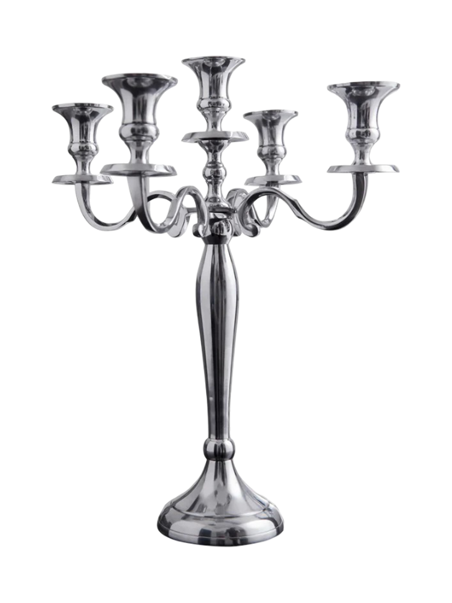 
"Georgious" 5-Arm Candelabra - Silver