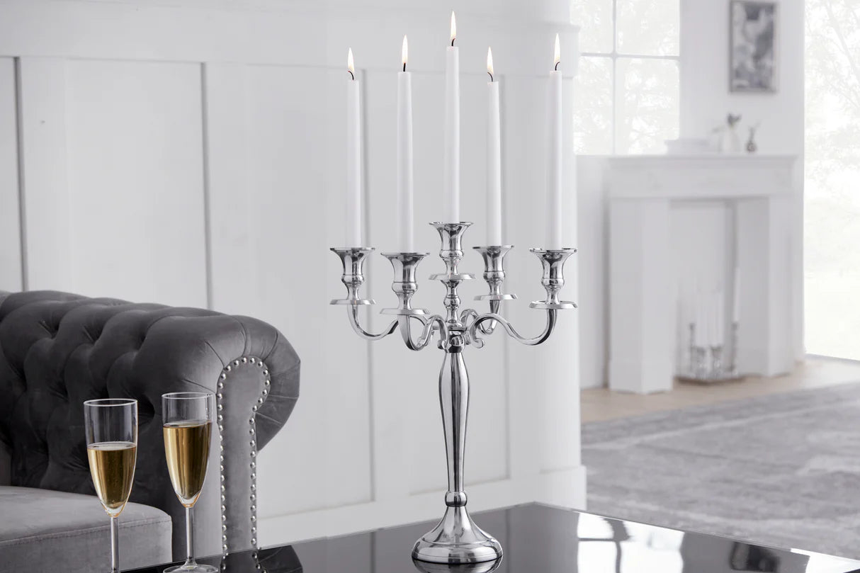 
"Georgious" 5-Arm Candelabra - Silver