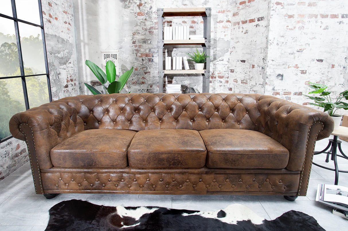 
3-seater Sofa "New Chesterfield" - Antique Brown