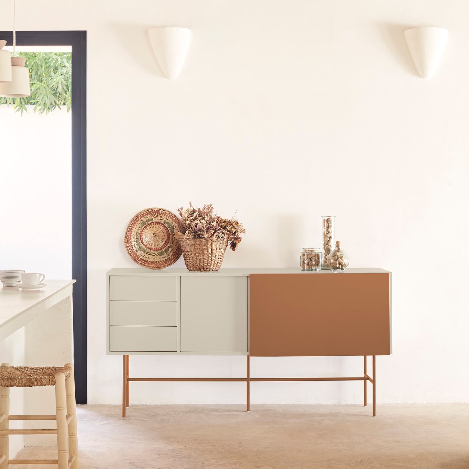 
Grand buffet design « Nube » - Crème / Arkilla