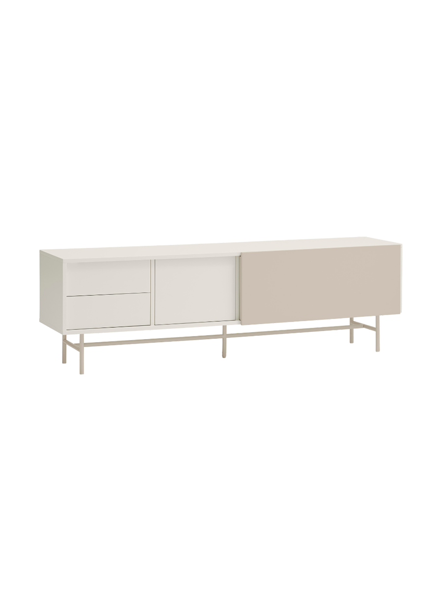 
Lowboard design « Nube » - Crème / Sable