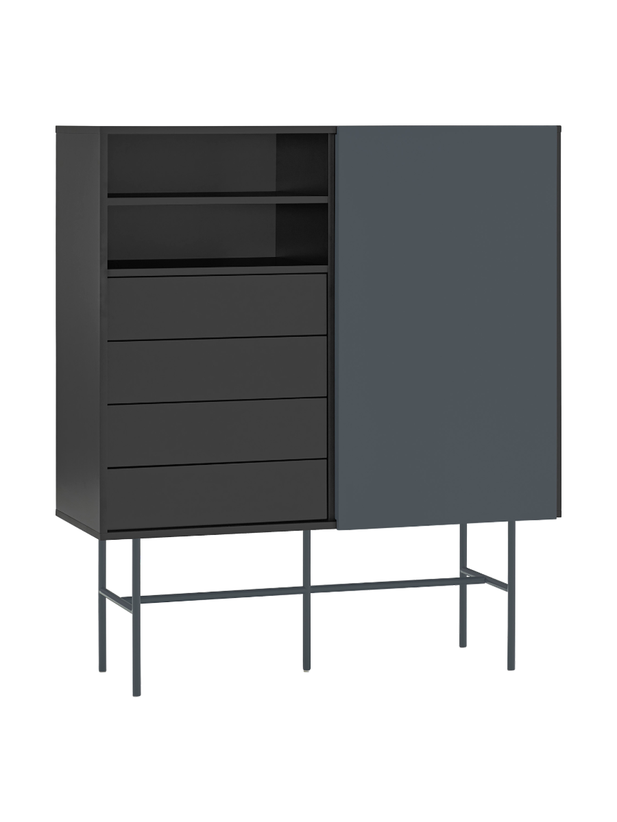 
Bahut design « Nube » - Noir / Anthracite