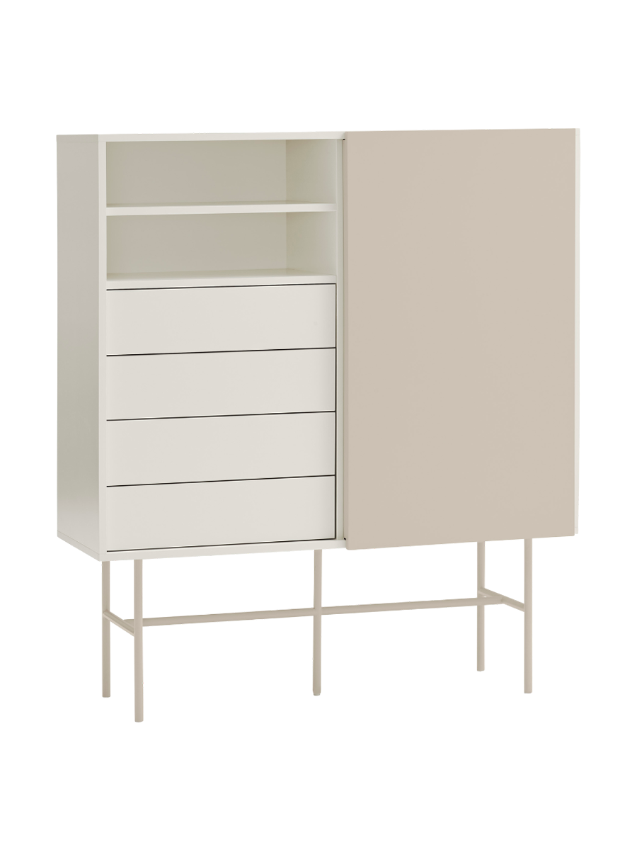 
Bahut design « Nube » - Crème / Sable