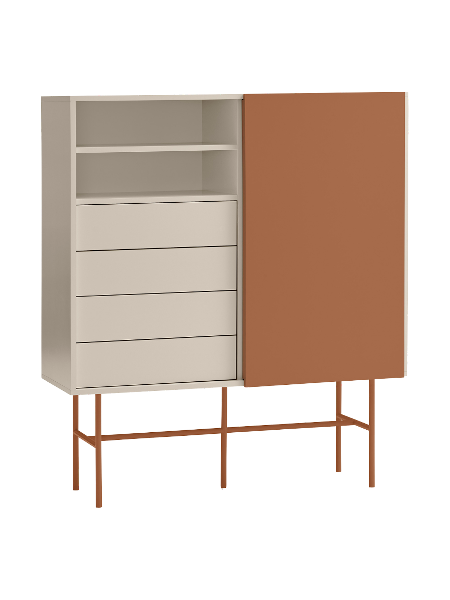 
Bahut design « Nube » - Crème / Arkilla