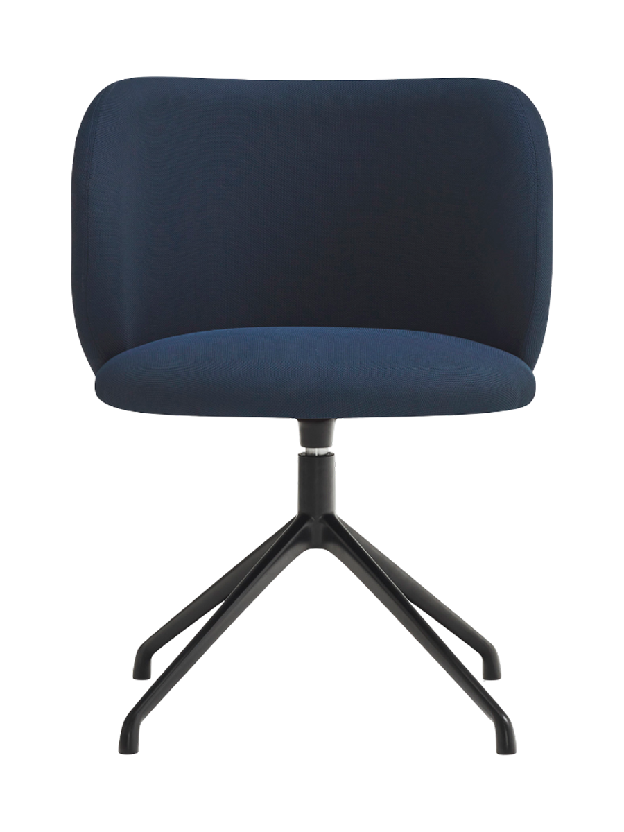
360° Swivel Premium Design Chair "Mogi" - Frame: Black, Seat: Navy