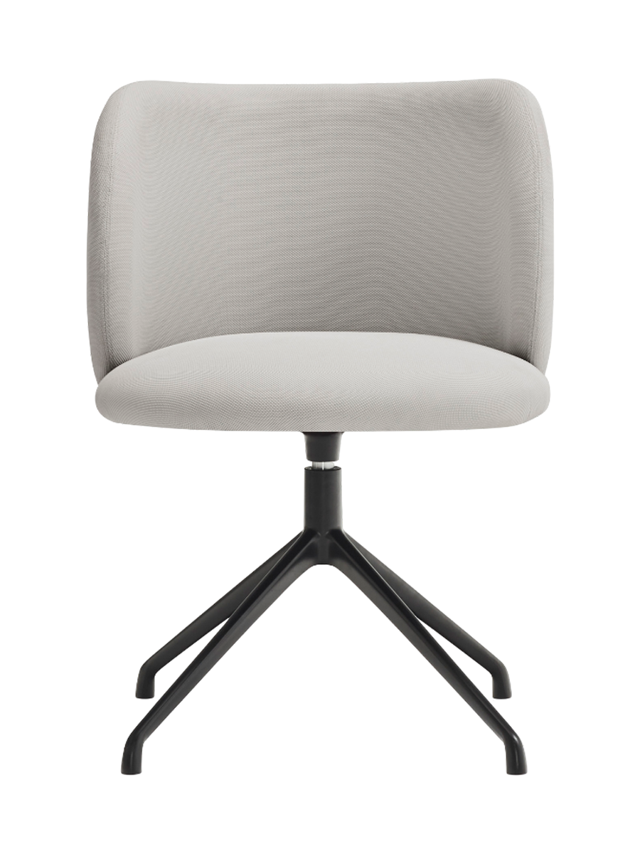 
360° Swivel Premium Design Chair "Mogi" - Frame: Black, Seat: Light Gray