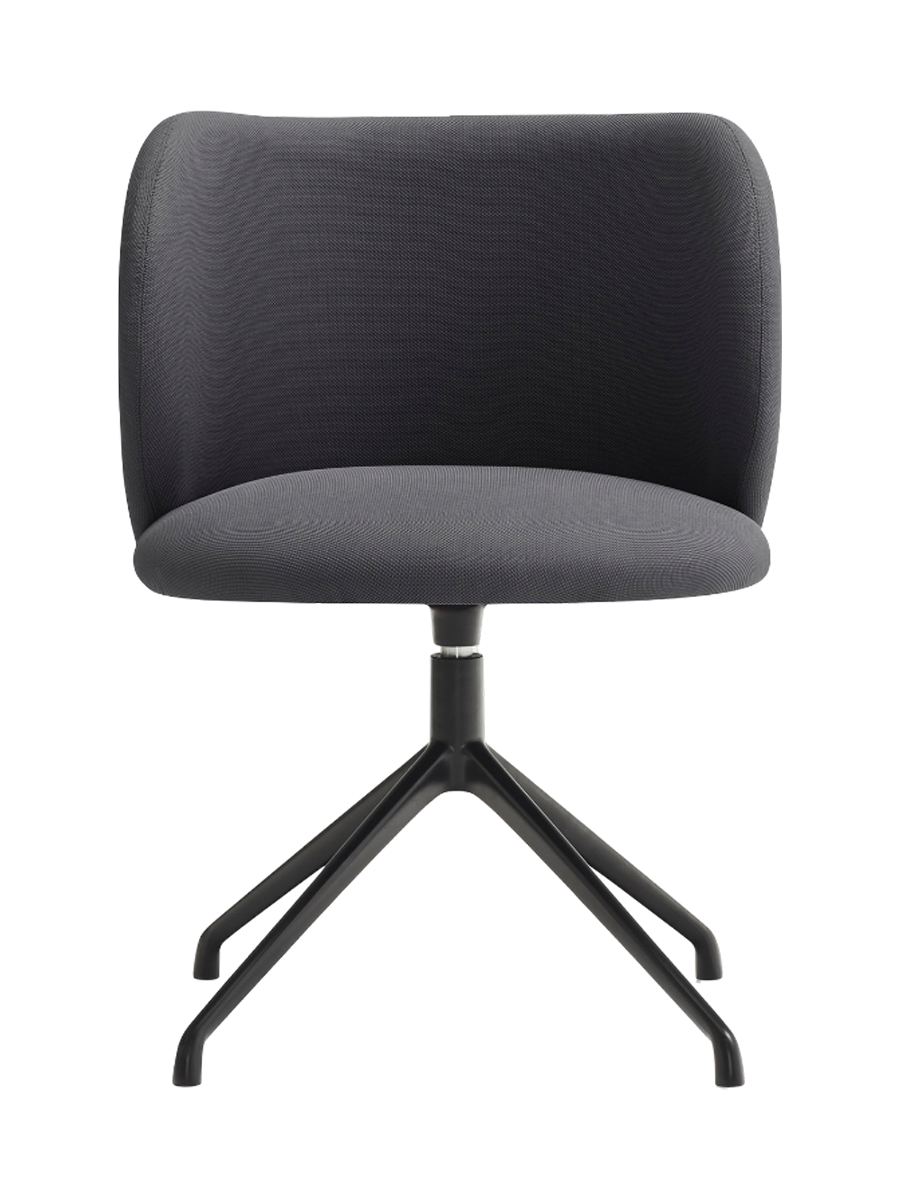 
360° Swivel Premium Design Chair "Mogi" - Frame: Black, Seat: Dark Grey