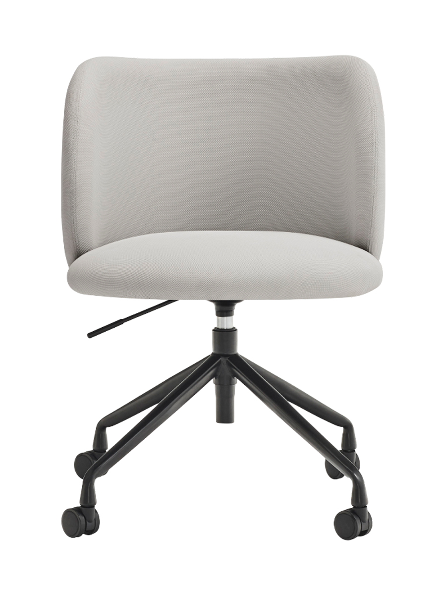 
Fauteuil de bureau design pivotant à 360° « Mogi » - Piétement : Noir, Assise : Gris clair