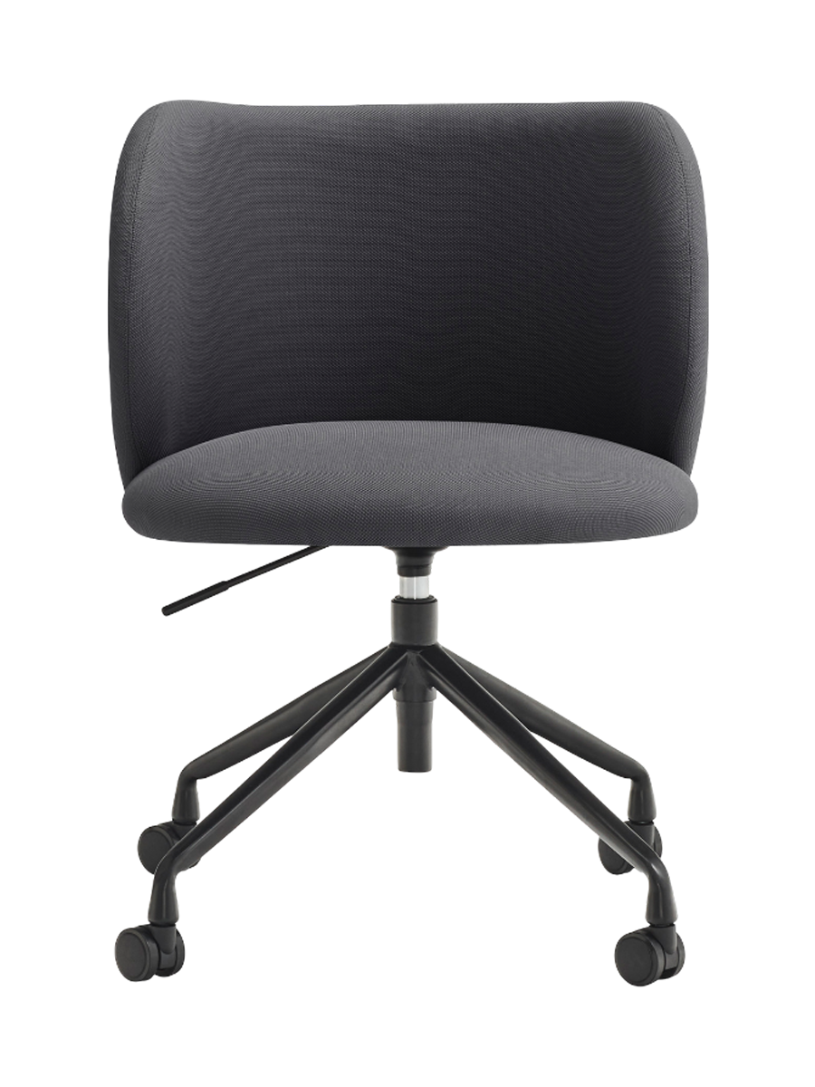 
Fauteuil de bureau design pivotant à 360° « Mogi » - Piètement: Noir, Assise: Gris foncé