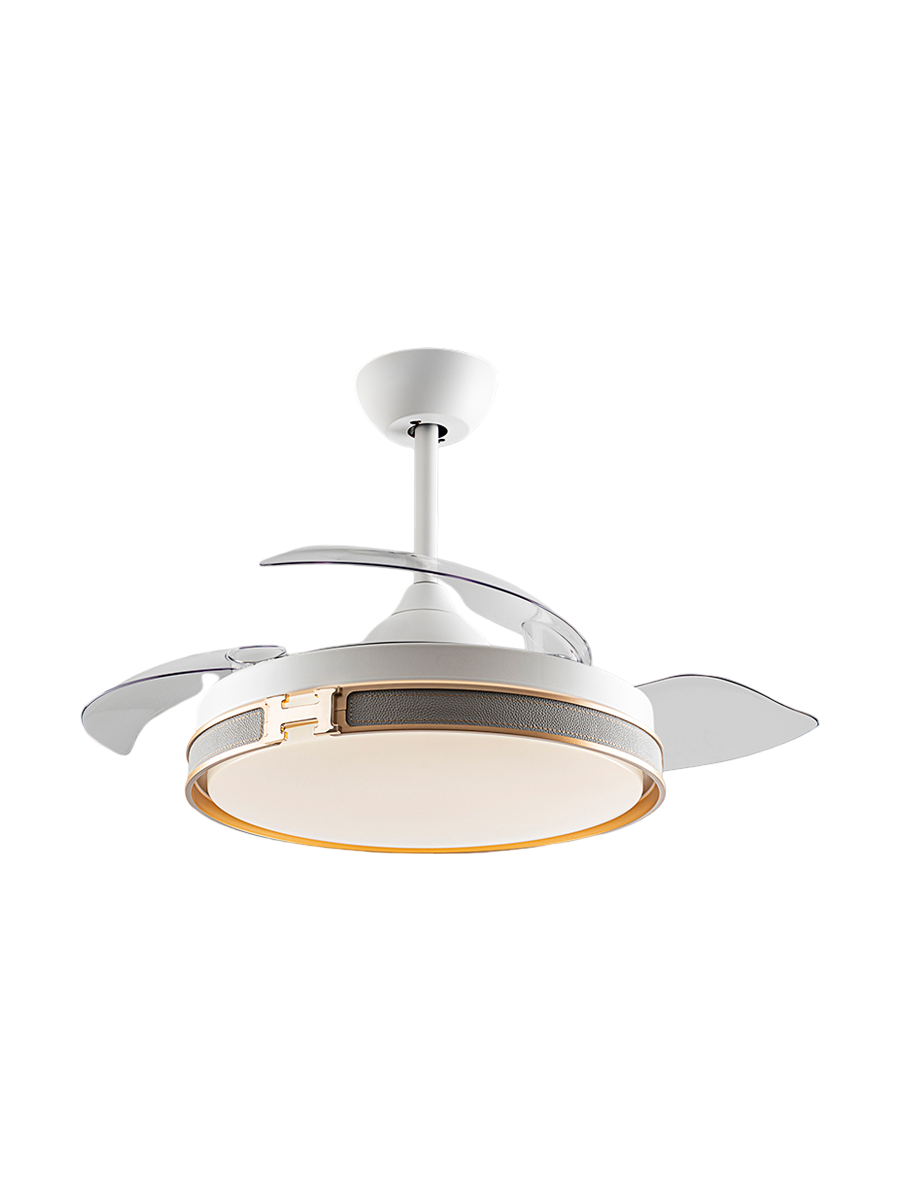 
Ventilateur de plafond haut de gamme et plafonnier LED « Herón » avec télécommande - Noir / Or