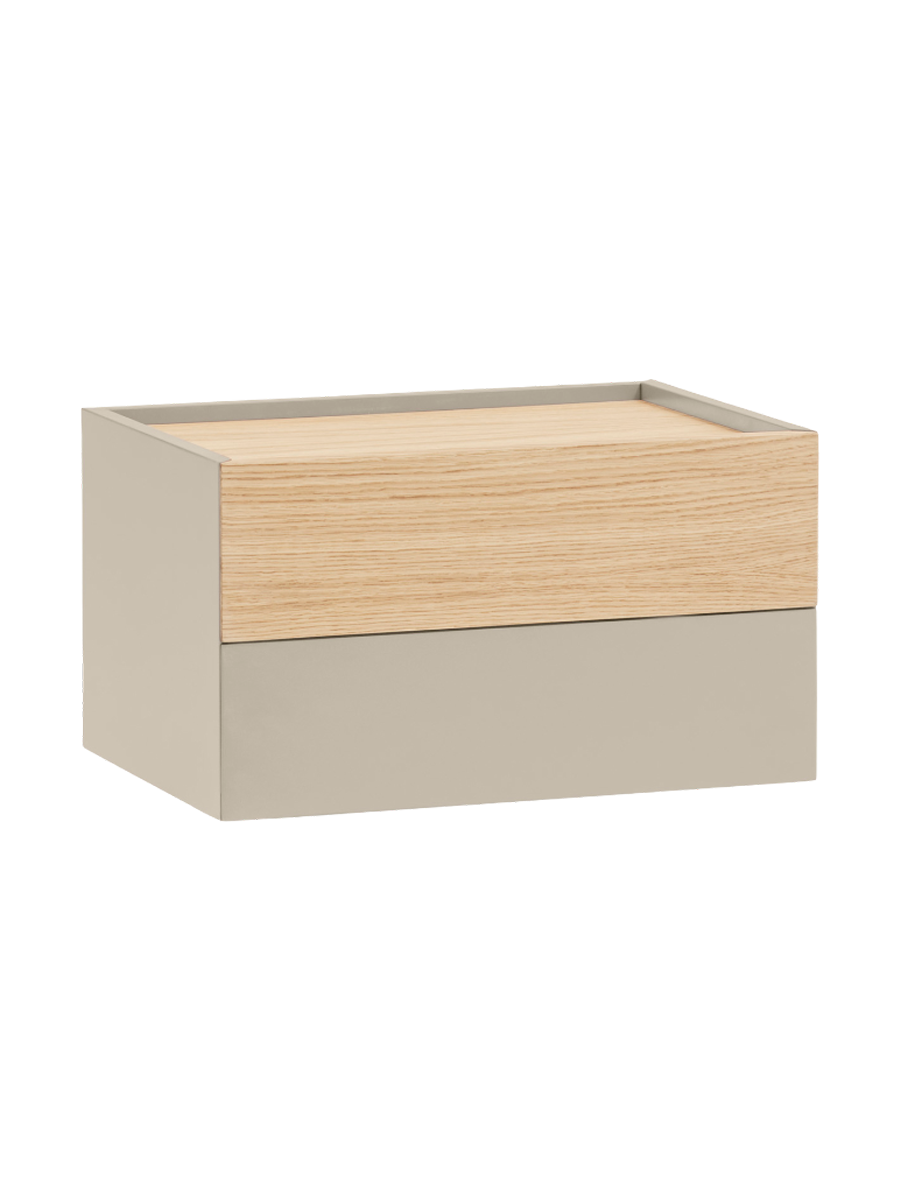 
Table de chevet design murale « Otto » - Sable / Chêne